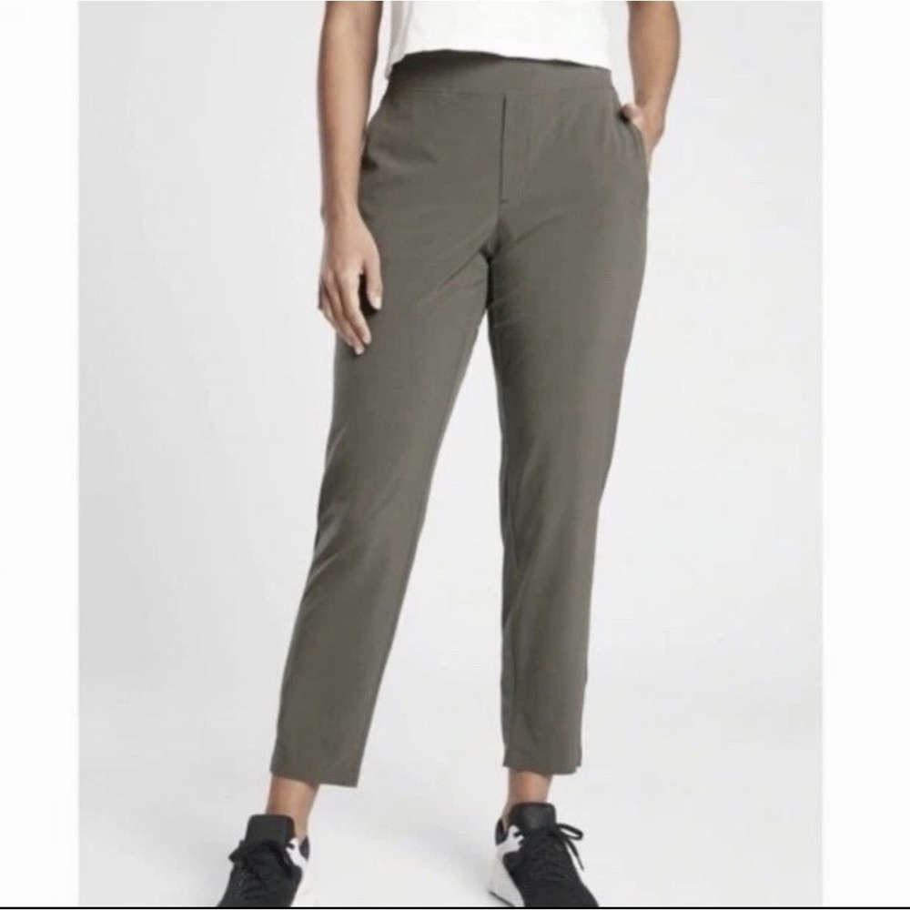 Athleta Women's Sizeβ 4 Slim Fit Pull On Brooklyn Ankle Athletic Pant Olive